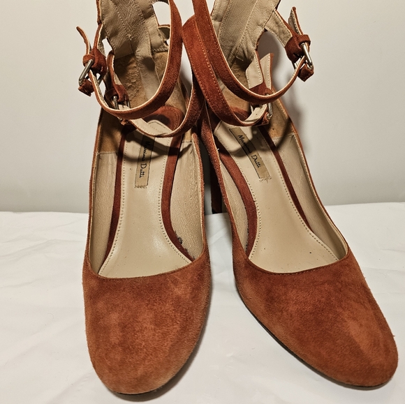 MASSIMO DUTTI | HEELS IN SUEDE Sz 39. Dark orange color $148 - Picture 7 of 10